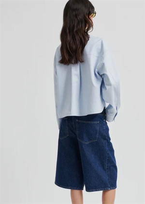 Joza cropped skjorte Light Blue Denim Second Female 